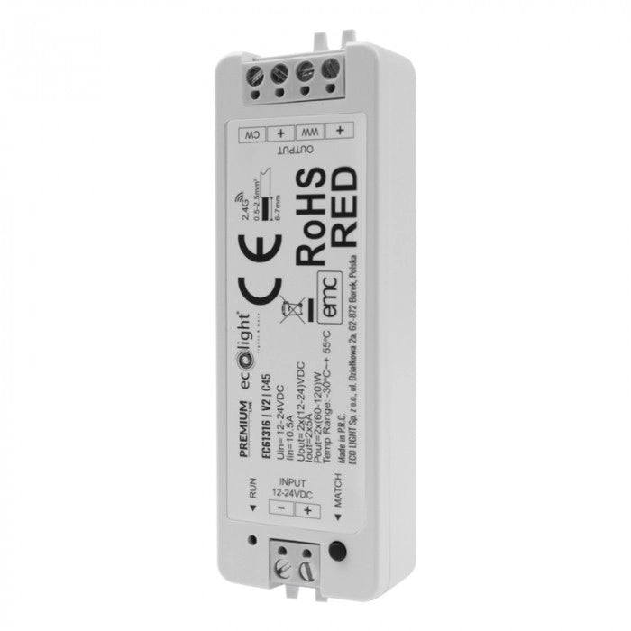 Controller RF CCT per strisce LED 12-24V Ecolight