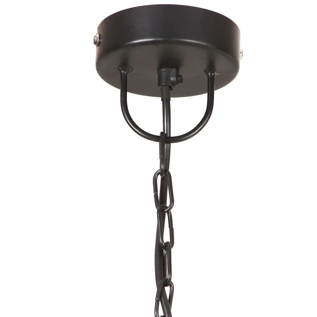 Lampada a Sospensione Industriale 25 W Nera Rotonda 30 cm E27 320536
