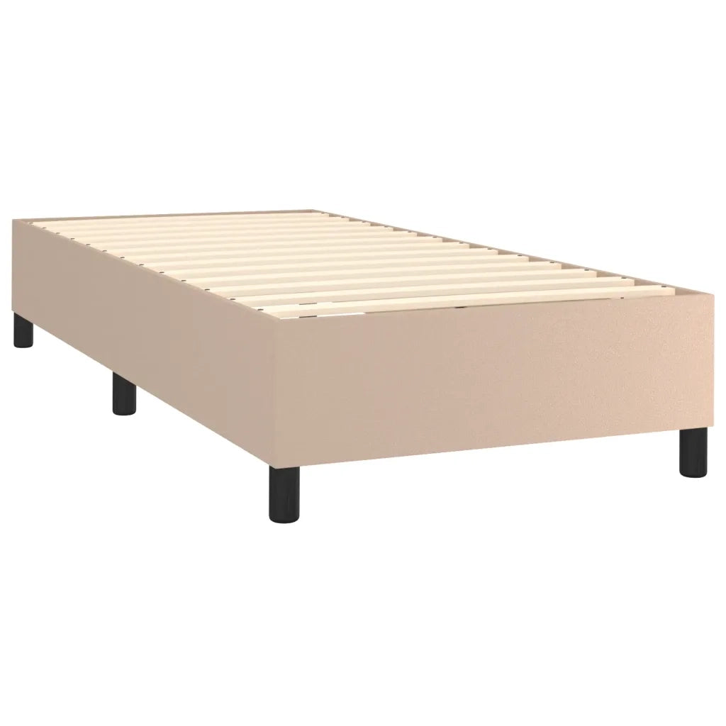 Struttura Letto a Rete a Molle Cappuccino 90x190 cm in Similpelle 3121022