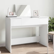 Toeletta con Specchio-Tavolo da Vanit¨¤ Bianco 100x45x76 cm