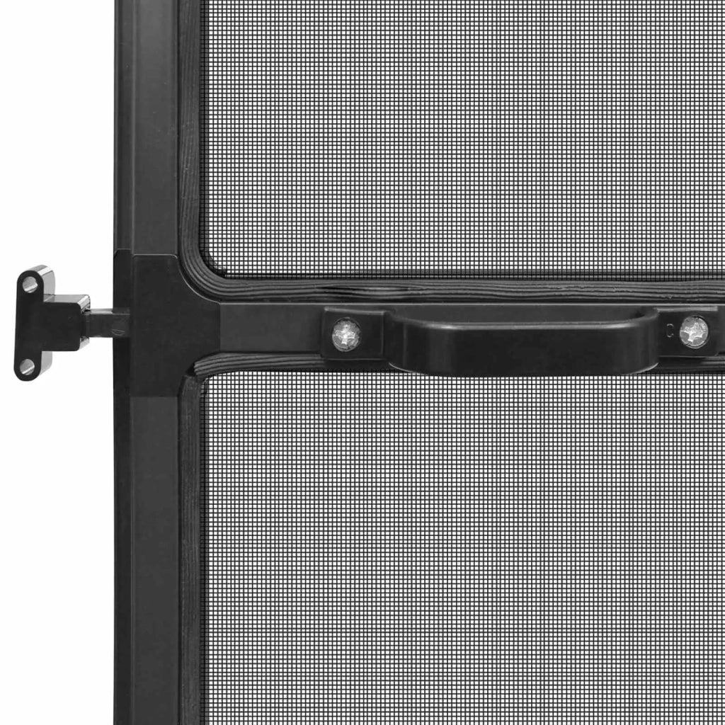 Schermo Insetti a Battente Antracite e Nero 100 x 215 cm 42047077