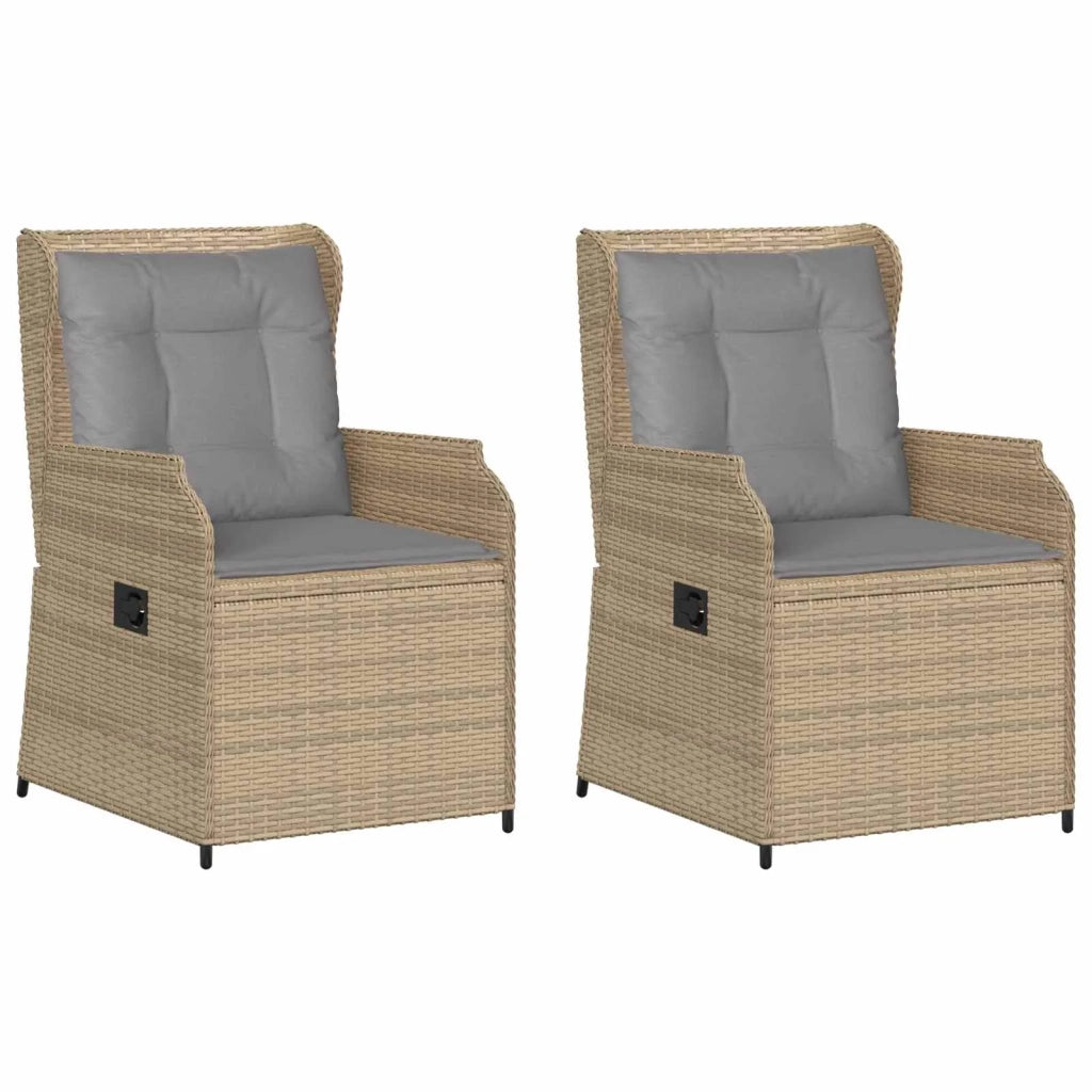 Panchina da giardino 2 pcs Beige polyrattan 3394488