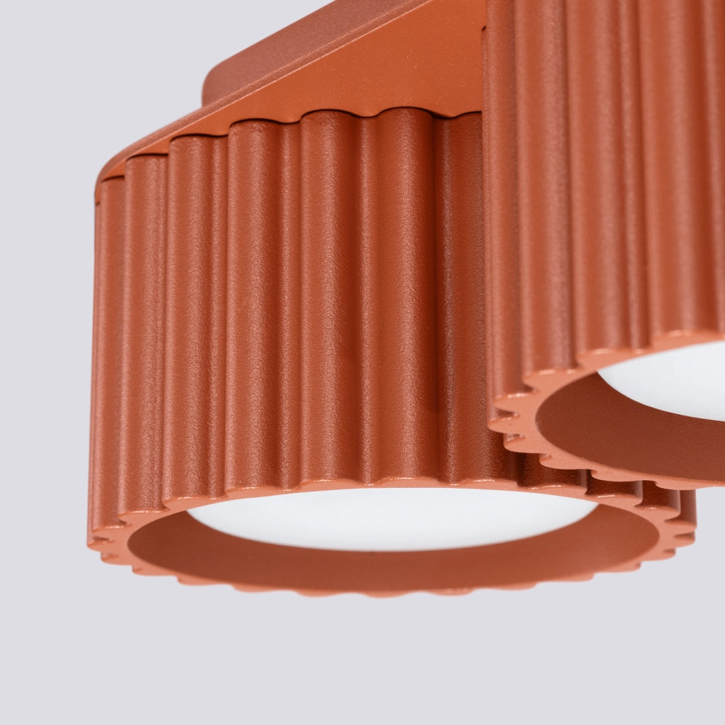 Lampada da soffitto AURA 2 rosso ocra Gx53