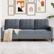 Divano a 3 Posti-Sofa 3 Posti Grigio Scuro 180 cm in Velluto 762257