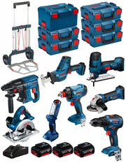 BOSCH Kit 18V BK802 (GST18V-LIS+GKS18V-LI+GBH18V-21+GWS18-125V-LI+GSR18V-55+GSA18V-LIC+GDX18V-180+GLI18V-300+3x5,0Ah+GAL18V-40)