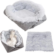 Cuscino Plush 2-in-1 per Gatti e Cani - Portatile, Ripiegabile e Lavabile