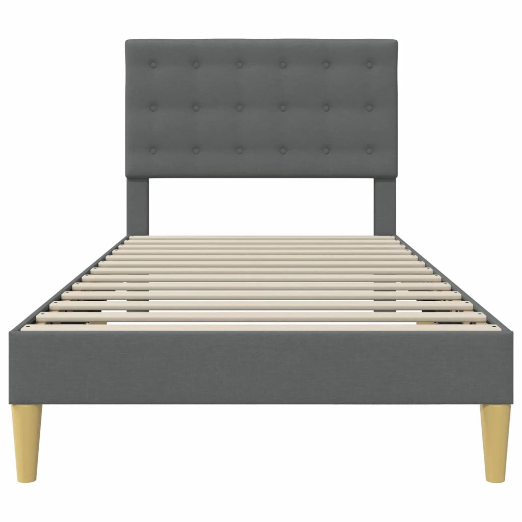 Struttura del letto-Giroletto Grigio Scuro 90 x 200 cm Tessuto 459783