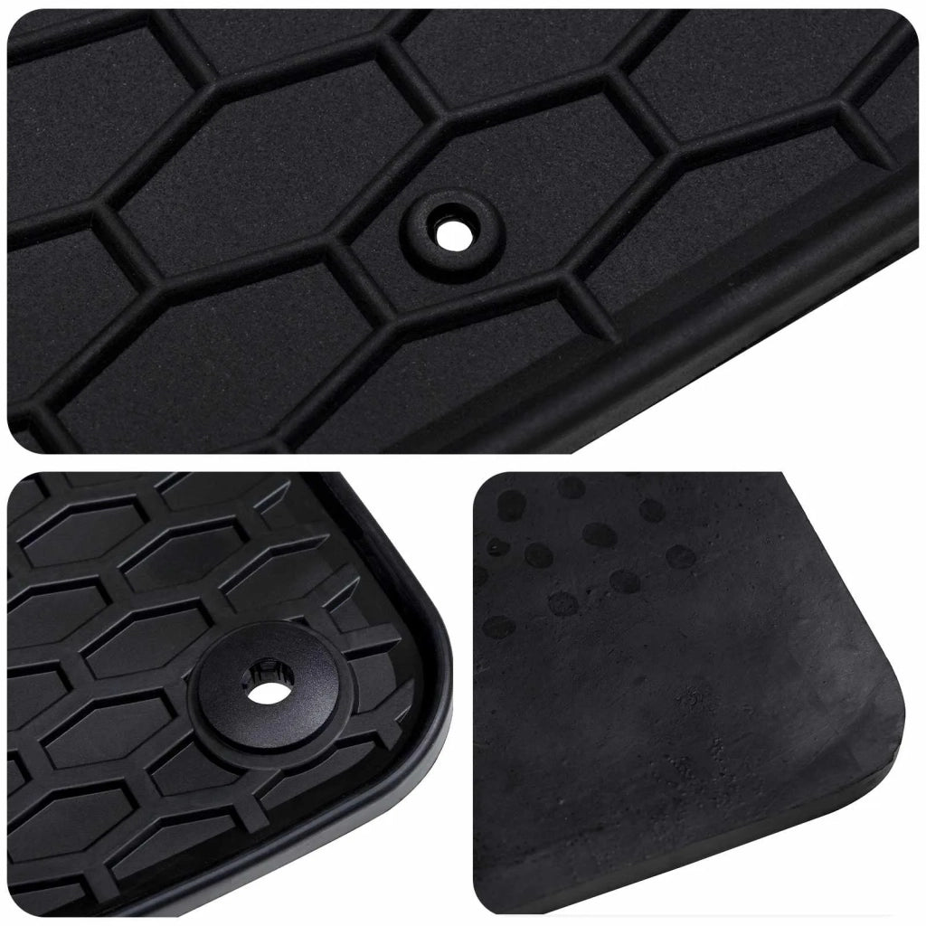 Tappetino per Auto 4 pz Nero Gomma CFW2204838
