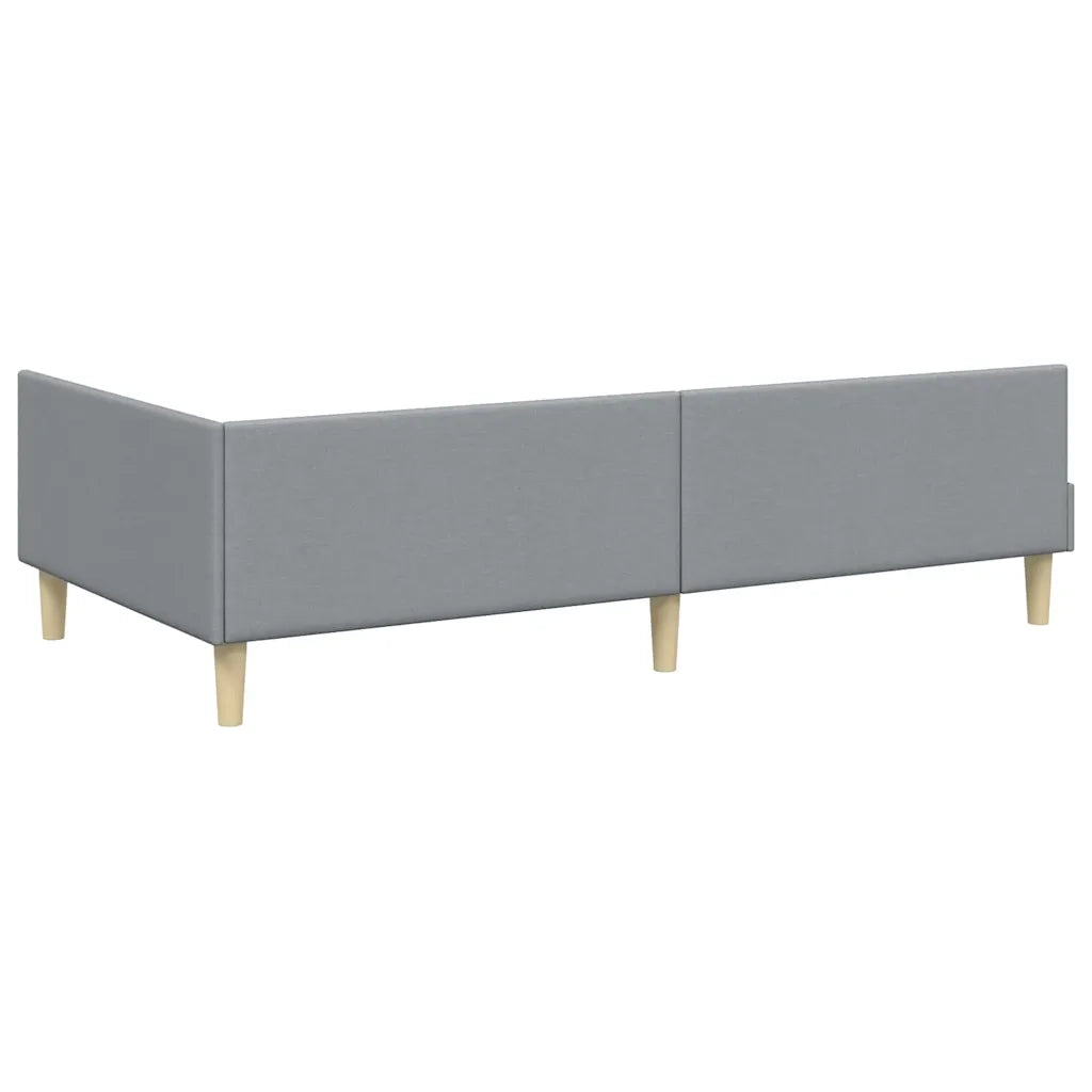 Struttura Letto Angolare con Materasso 2 pcs Grigio chiaro 3393669