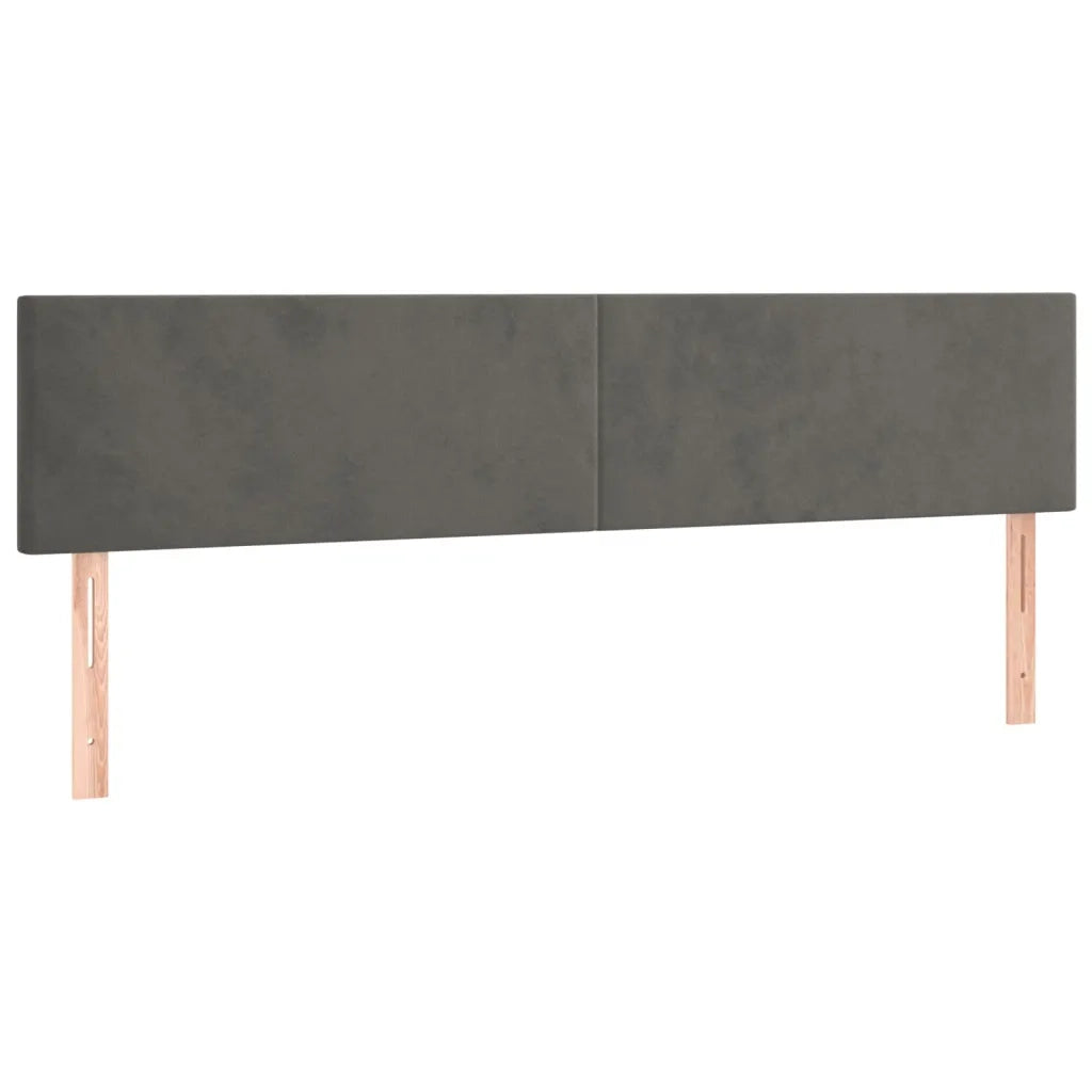 Letto a Molle con Materasso e LED Grigio Scuro 160x200 cm