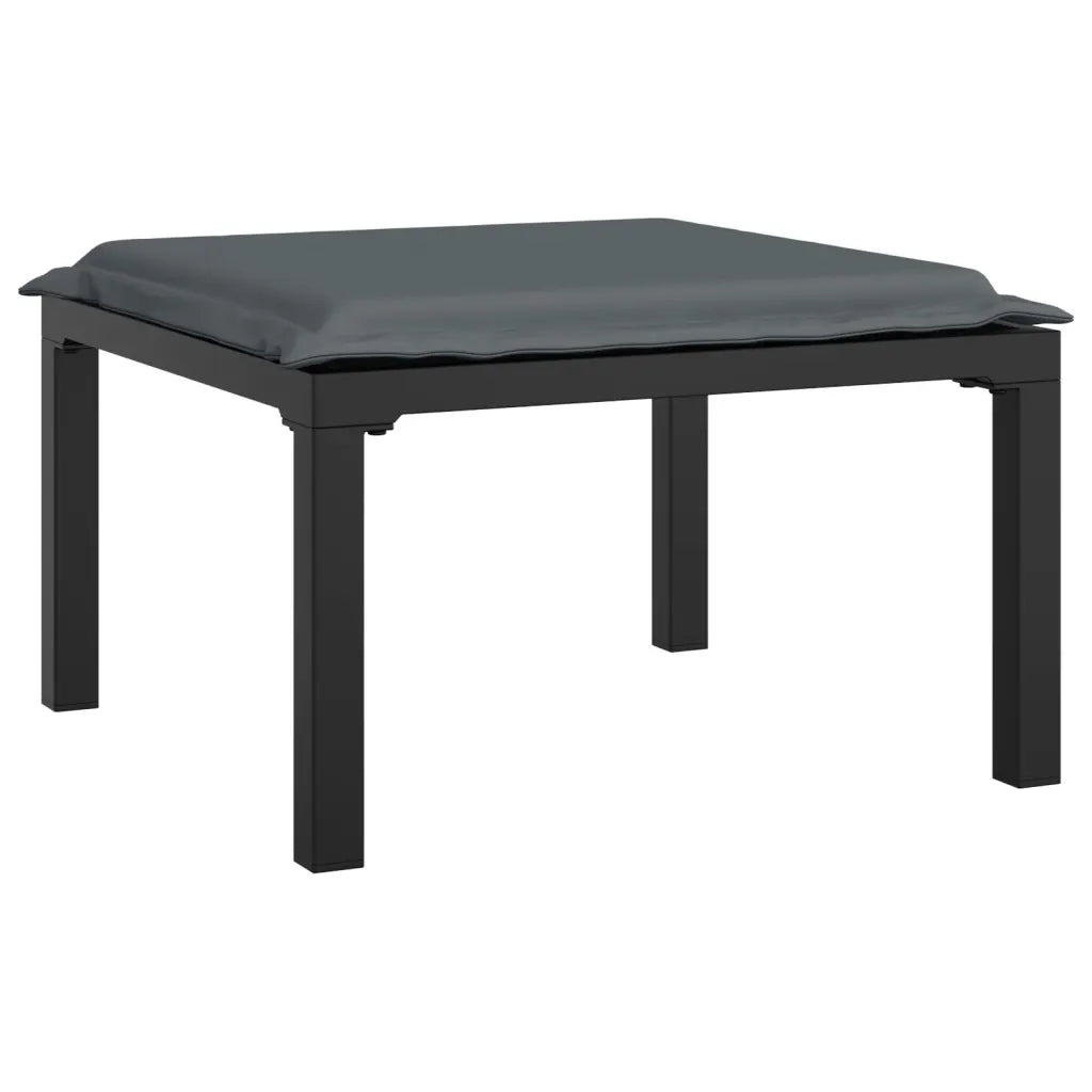 Set Salotto da Giardino 7 pz | Set di Mobili da Esterno Nero e Grigio in Polyrattan