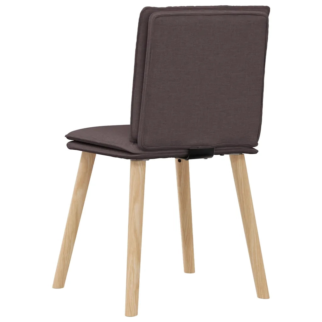 Sedie da Pranzo 6 pz Marrone Scuro in Tessuto 3315629