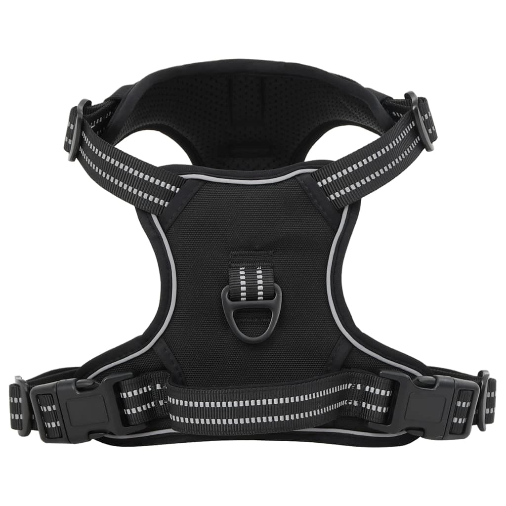 Pettorina per cani con strisce riflettenti regolabili taglia L Nero 02_0042308