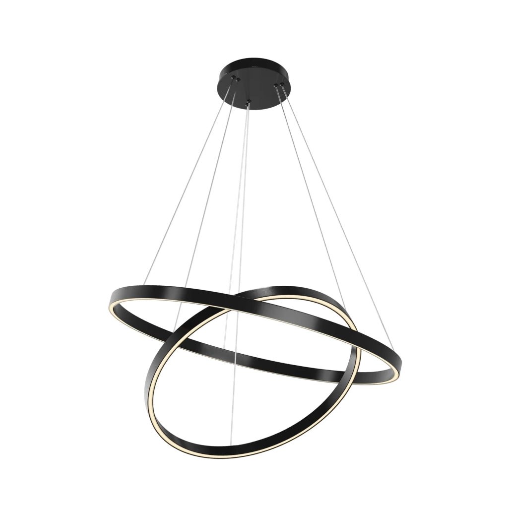 Maytoni Sospensione Moderna Rim 1 luce LED integrato nero metallo