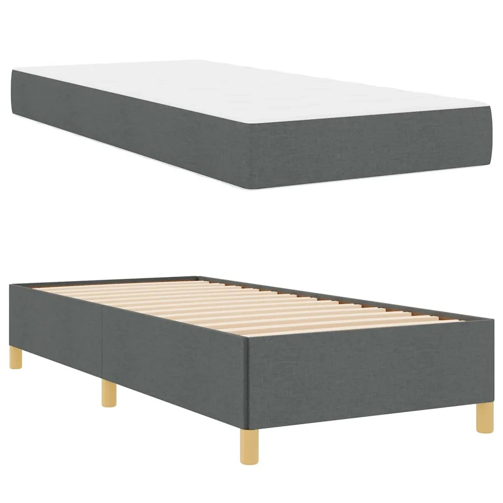 Struttura del letto Grigio scuro 90 x 190 cm Tessuto 3398900