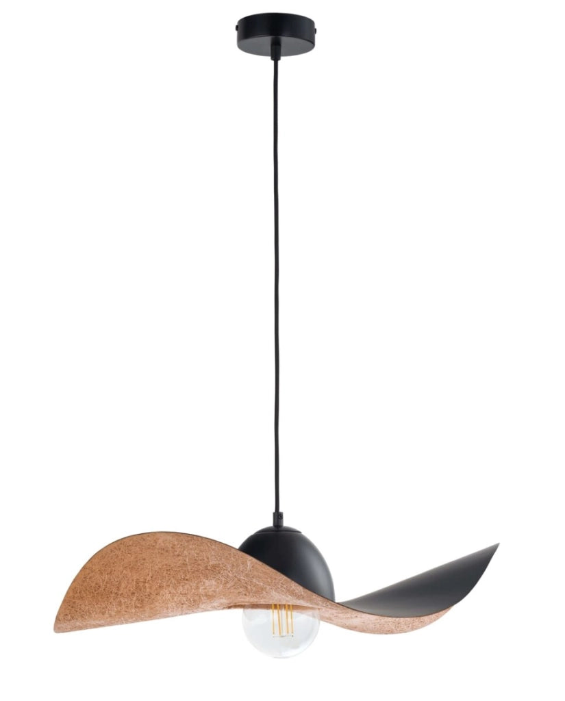 Sospensione decorativa Kapello nera/rame Ø55 E27 15W Sigma