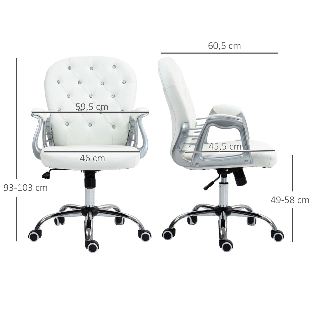 Sedia da ufficio ergonomica ¨C Xylo ¨C schienale imbottito braccioli bianco