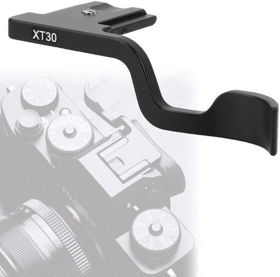 Accessorio di maniglia nero - Lega di alluminio - Adatto per Fuji XT30 - Maniglia per dita - Migliorata presa - Facile da installare - Maniglia per fotocamera