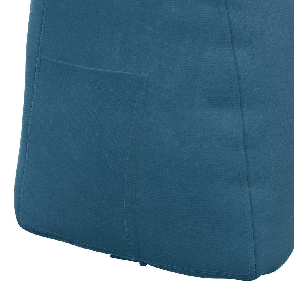 Cuscino per Schiena Blu 60 x 24 x 50 cm Velluto 42014399