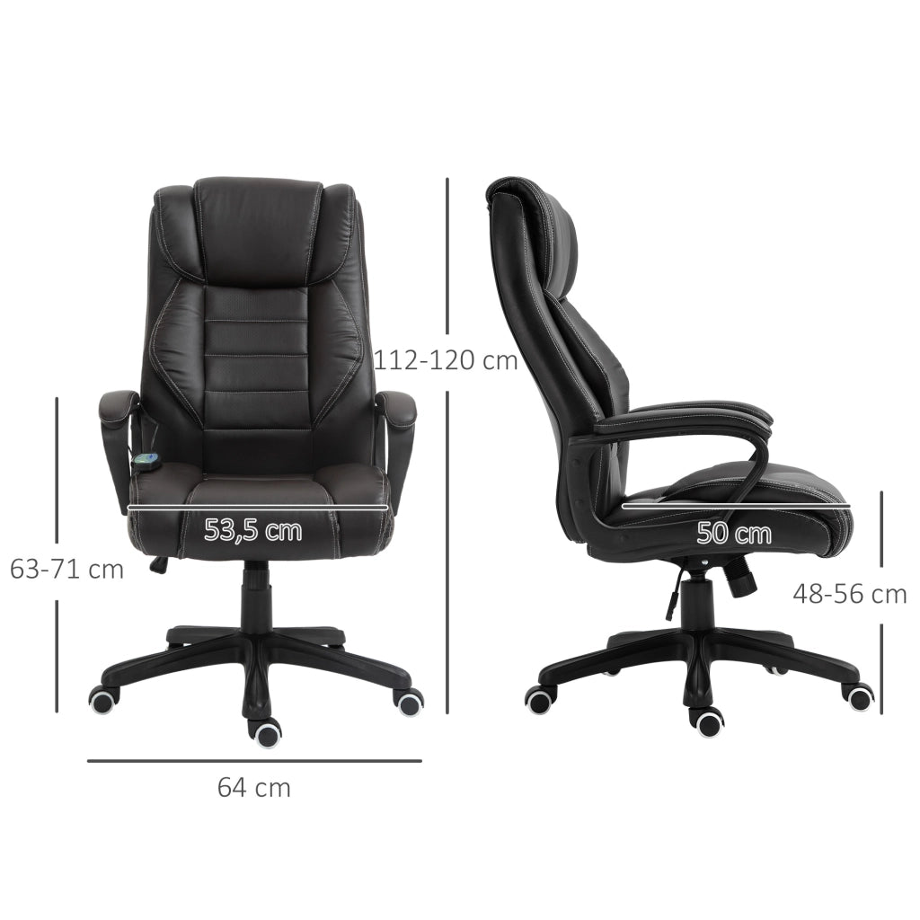 Sedia da ufficio massaggiante reclinabile ¨C Minimal ¨C marrone
