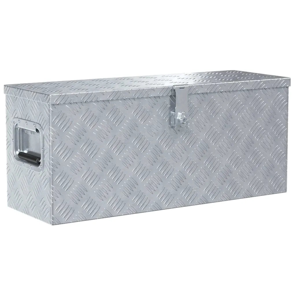 Cassetta in Alluminio 76,5x26,5x33 cm Argento 142938