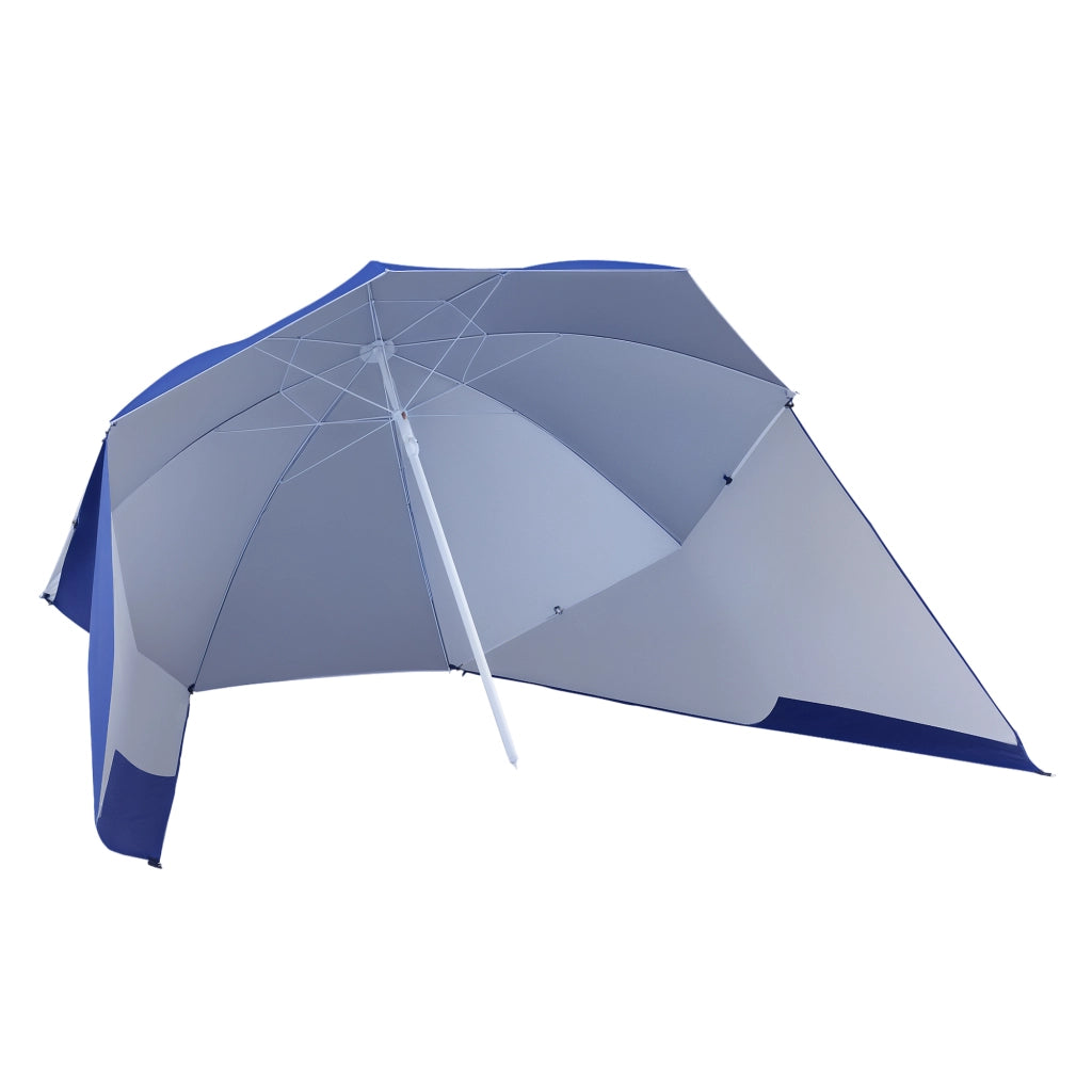 Tenda da sole da spiaggia 2 in 1 ¨C zephmum ¨C 210x222 cm blu