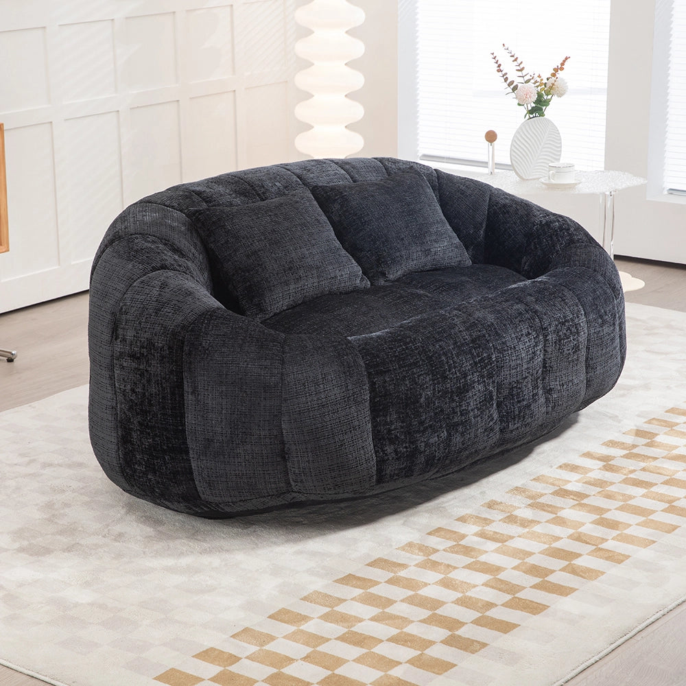 Pouf - Xylo - Chenile nero interno/esterno