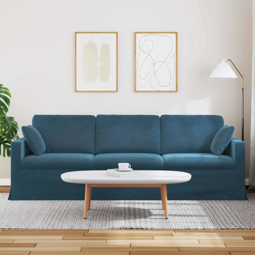 Divano Blu 228 x 78 x 80 cm Velluto 42024448