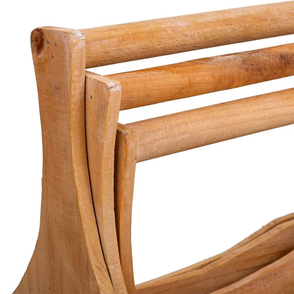 Set di 3 cestini in legno marrone