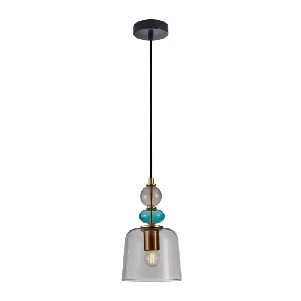 Sospensione Italux Namos vetro fumé multicolor E27