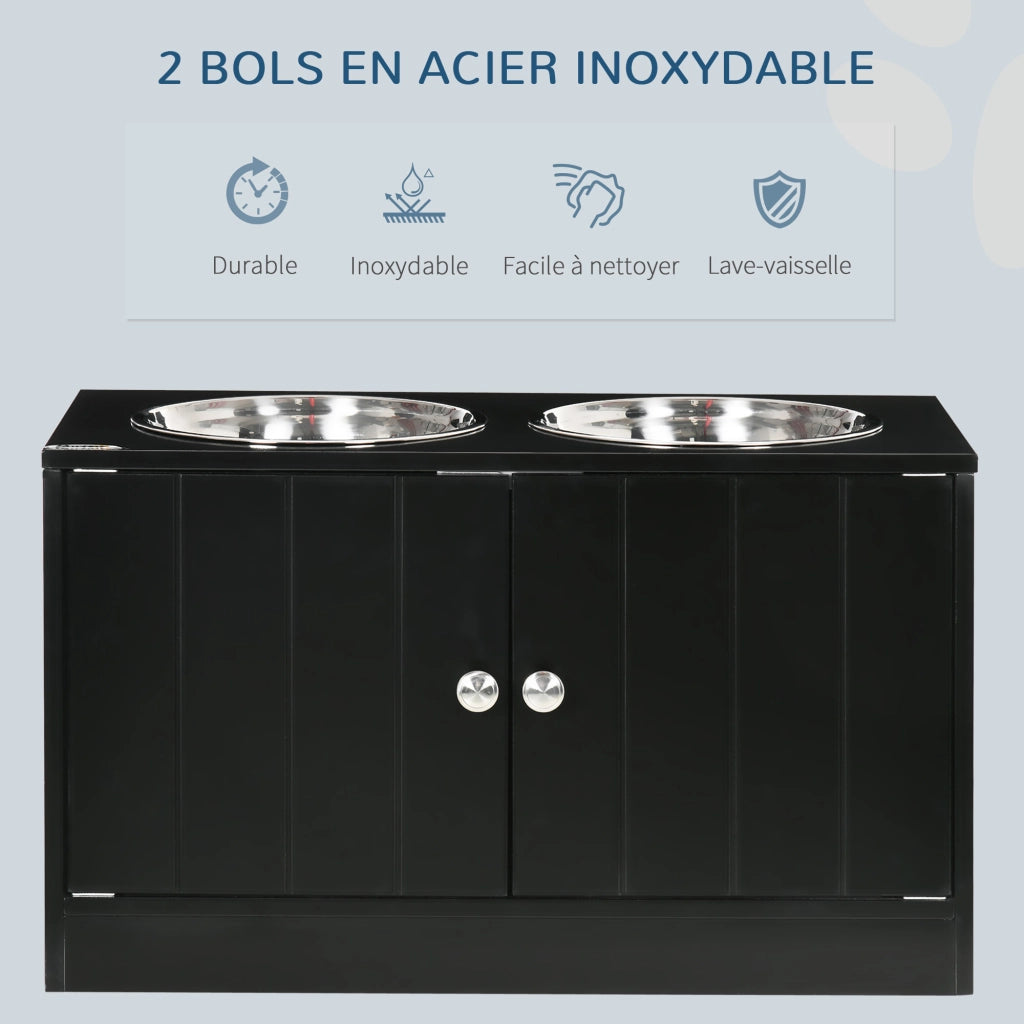 Ciotole per Cani e Gatti Sollevate ¨C Minimal ¨C 60x30x35,5 cm
