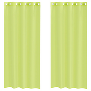 Tende in Voile con Occhielli 2 pz Verde Mela 140x225 cm