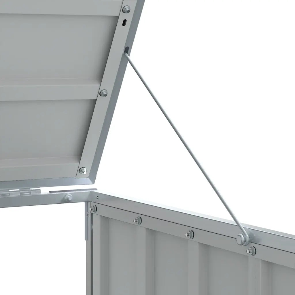 vidaXL Copribidone con Ruote per 2 Bidoni Grigio 144x81x113 cm Acciaio