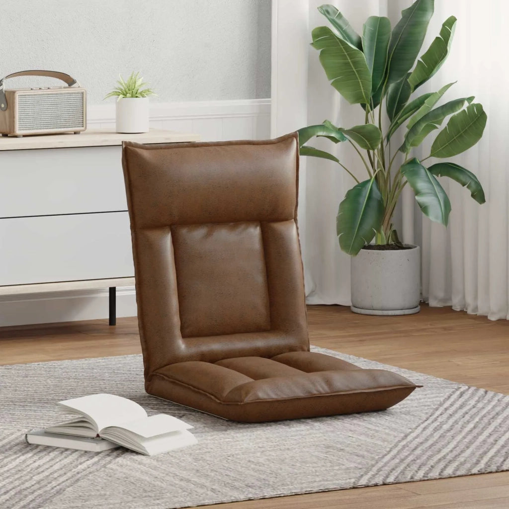 Sedia da Pavimento Marrone 55 x 61 x 70 cm Tessuto 42028190