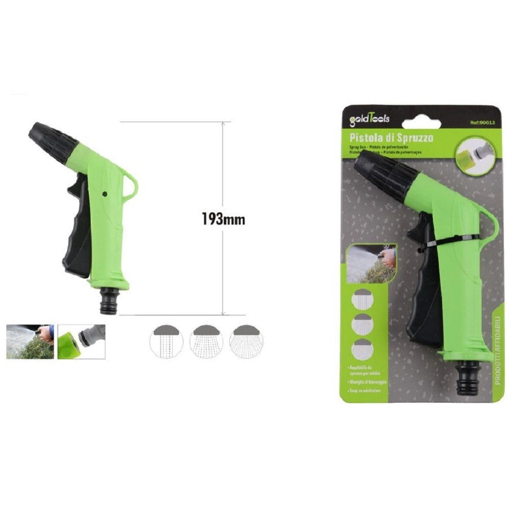 Trade Shop - Pistola A Spruzzo Regolabile Con Maniglia Di Bloccaggio Giardino 193mm 90013 -