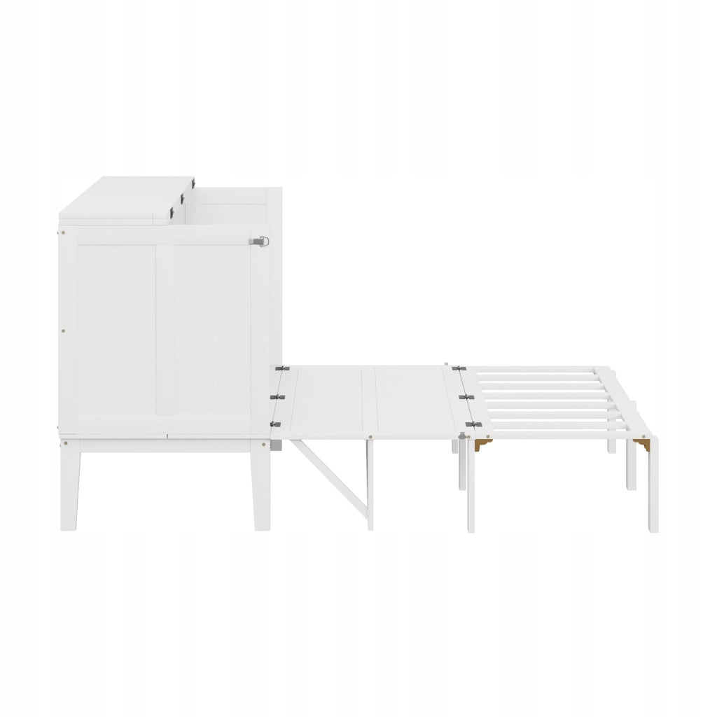 Letto con contenitore - Xylo - 140x200 - Bianco