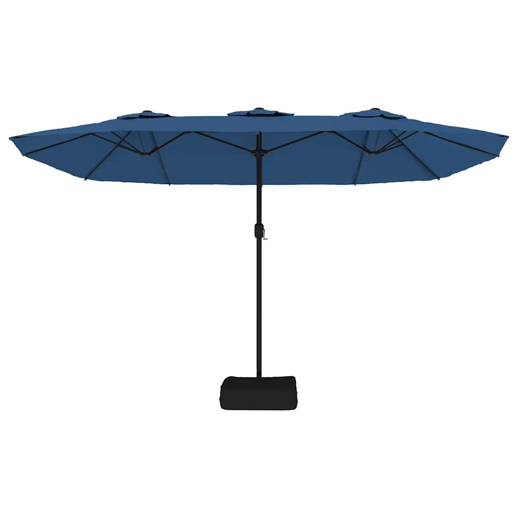 Ombrello | Parasolne a Doppia Testa con LED Azzurro 449x265 cm