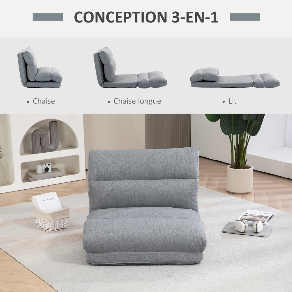 Poltrona letto reclinabile ¨C Minimal ¨C grigio 70x72x56 cm
