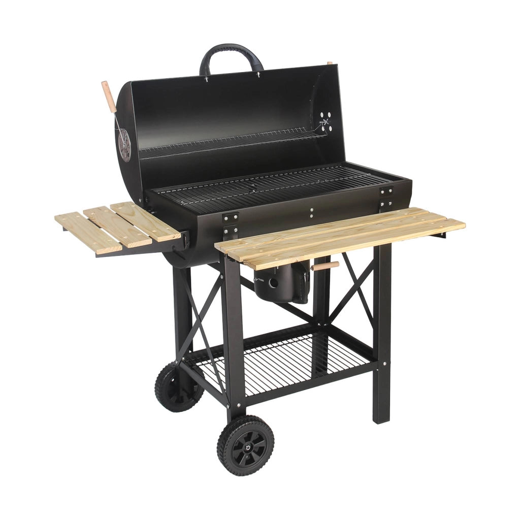 Barbecue a carbonella grill + affumicatore, nero