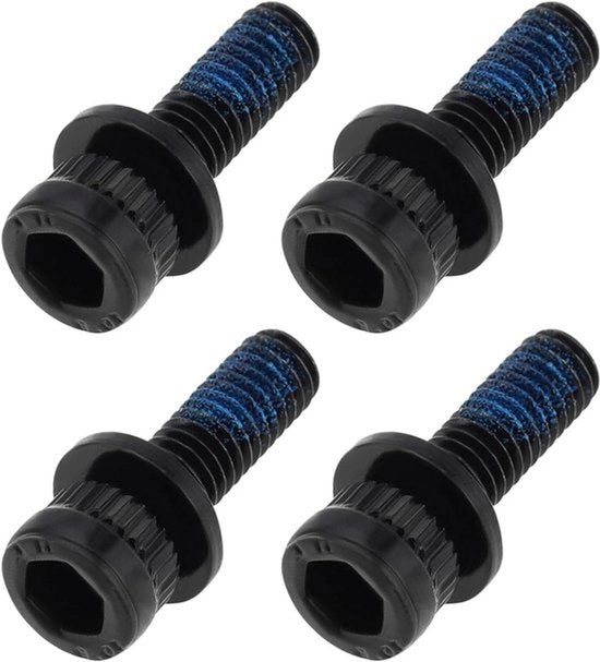 Adattatori per disco freno idraulico - MTB bicicletta - Compatibile - Nero - Accessori freno bicicletta - M6 viti - Adatti per leve freno idraulico 4 pezzi Lunghezza 25mm.