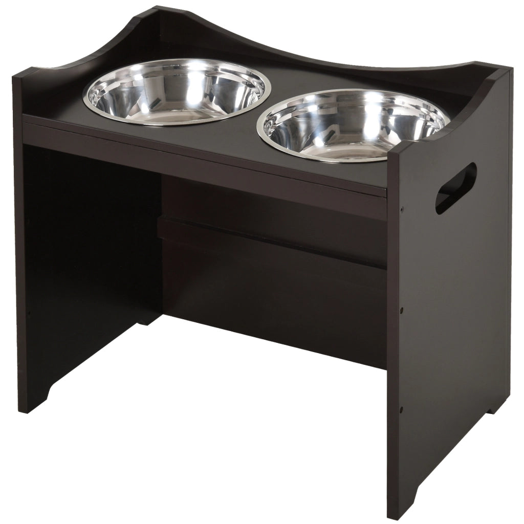 Ciotola per Cane Regolabile in Altezza con Supporto ¨C Minimal ¨C Acciaio Inox 2x2L