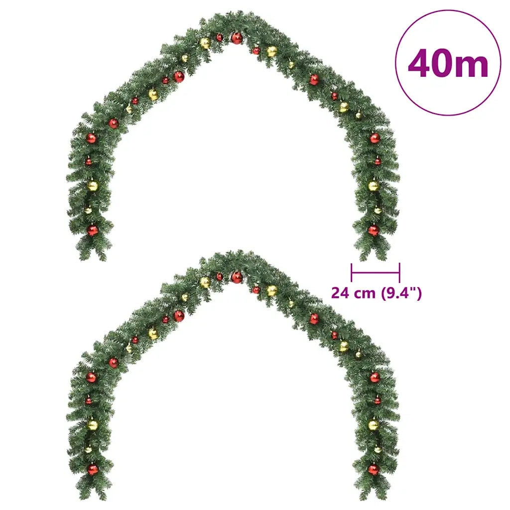 Ghirlanda di Natale con 600 LED 2 pcs Verde PVC