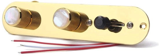 Pannello di controllo 3-Way - Installazione facile - Realizzato in oro - Cavo a candelabro - Adatto per Fender Telecaster - 160mm x