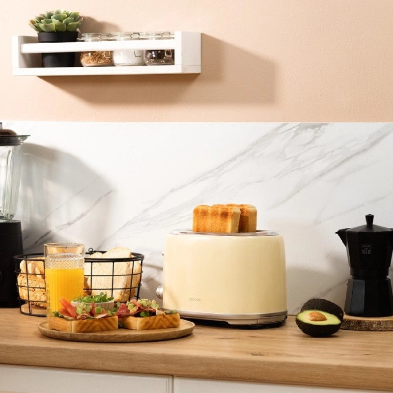 CECOTEC 03232 - Tostapane verticale Toast&Taste 1000 Retro Double Beige
