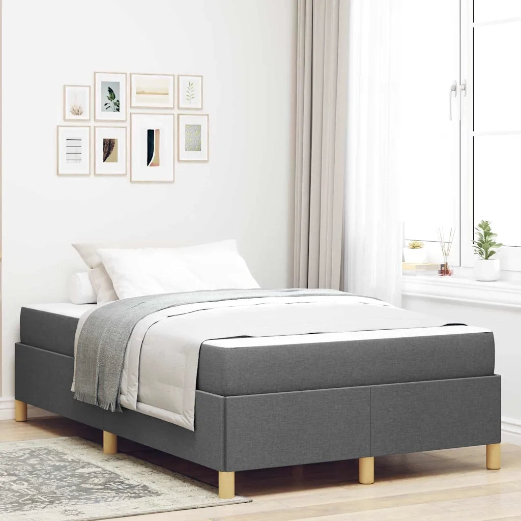 Struttura del letto-Giroletto Grigio scuro 120 x 190 cm Tessuto 941893