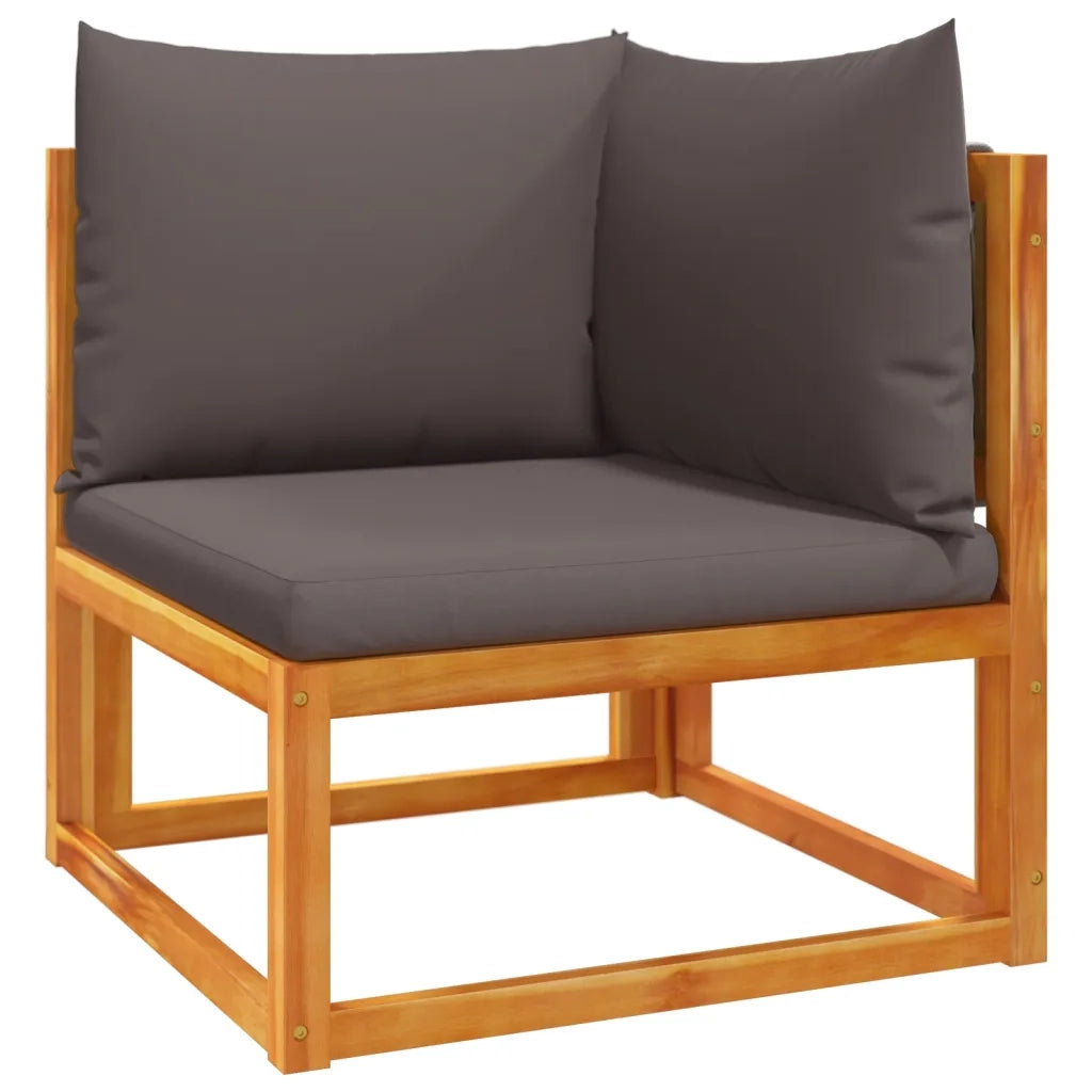 Set di divani da giardino 4 pezzi con cuscini in legno di acacia e corda 3278832
