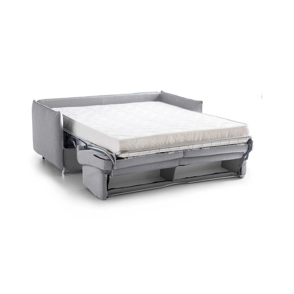 Gravere, Divano Letto 3 Posti Sfoderabile Made in Italy, 200x95 cm Grigio