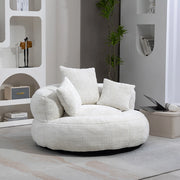 Chaise longue - Xylo - gaming chenille beige con 3 cuscini