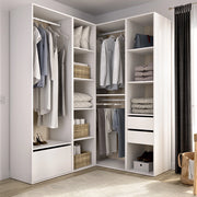Armadio Camera da Letto Rawlinson, Guardaroba Grande Modulabile, 145x205h cm Bianco