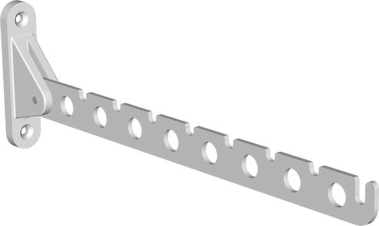Stang per appendiabiti pieghevole, fissaggio alla parete, inclusi viti e chiodi, bianco